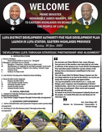 Flyer advertising the launch celebration
