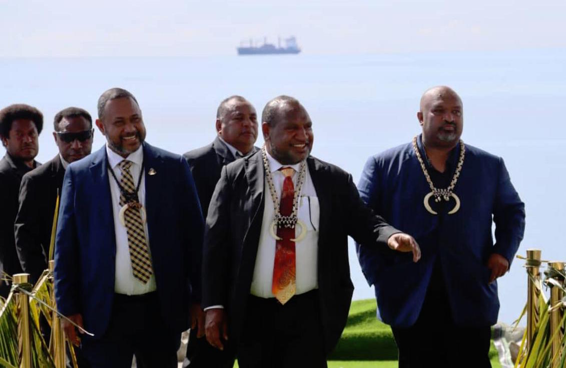 Prime Minister and Hiri Koira MP attend the development plan launch
