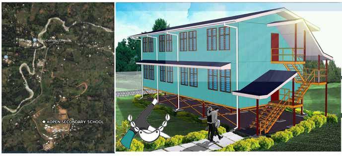 Design drawing for new dormitory